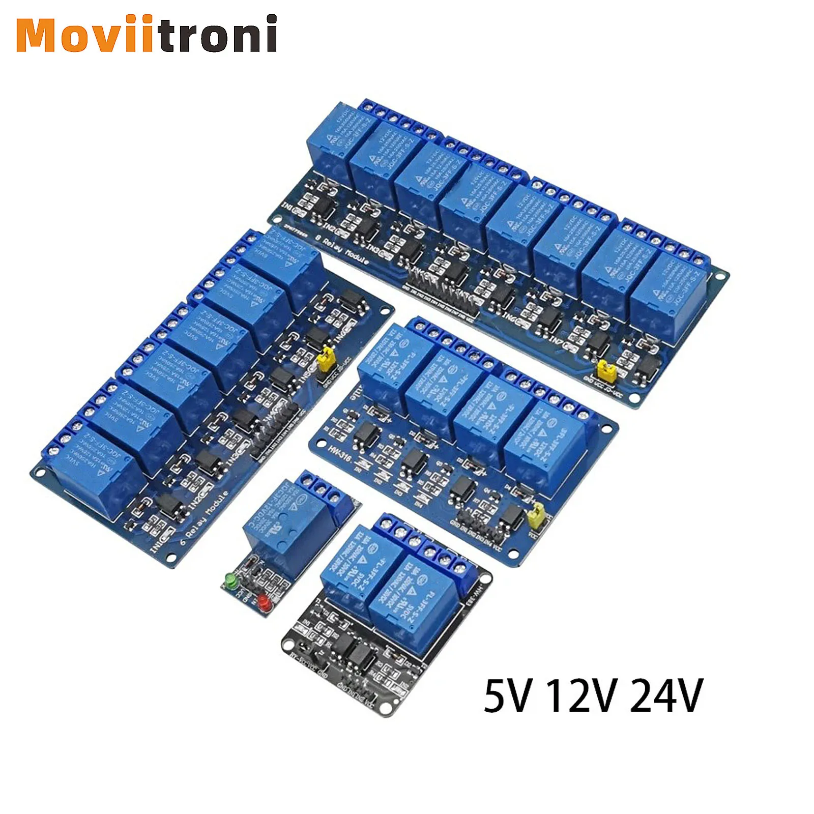 1pcs 5v 12v 1 2 4 6 8 way relay module for arduino 1 2 4 6 8 channel relay module with optocoupler Relay Output