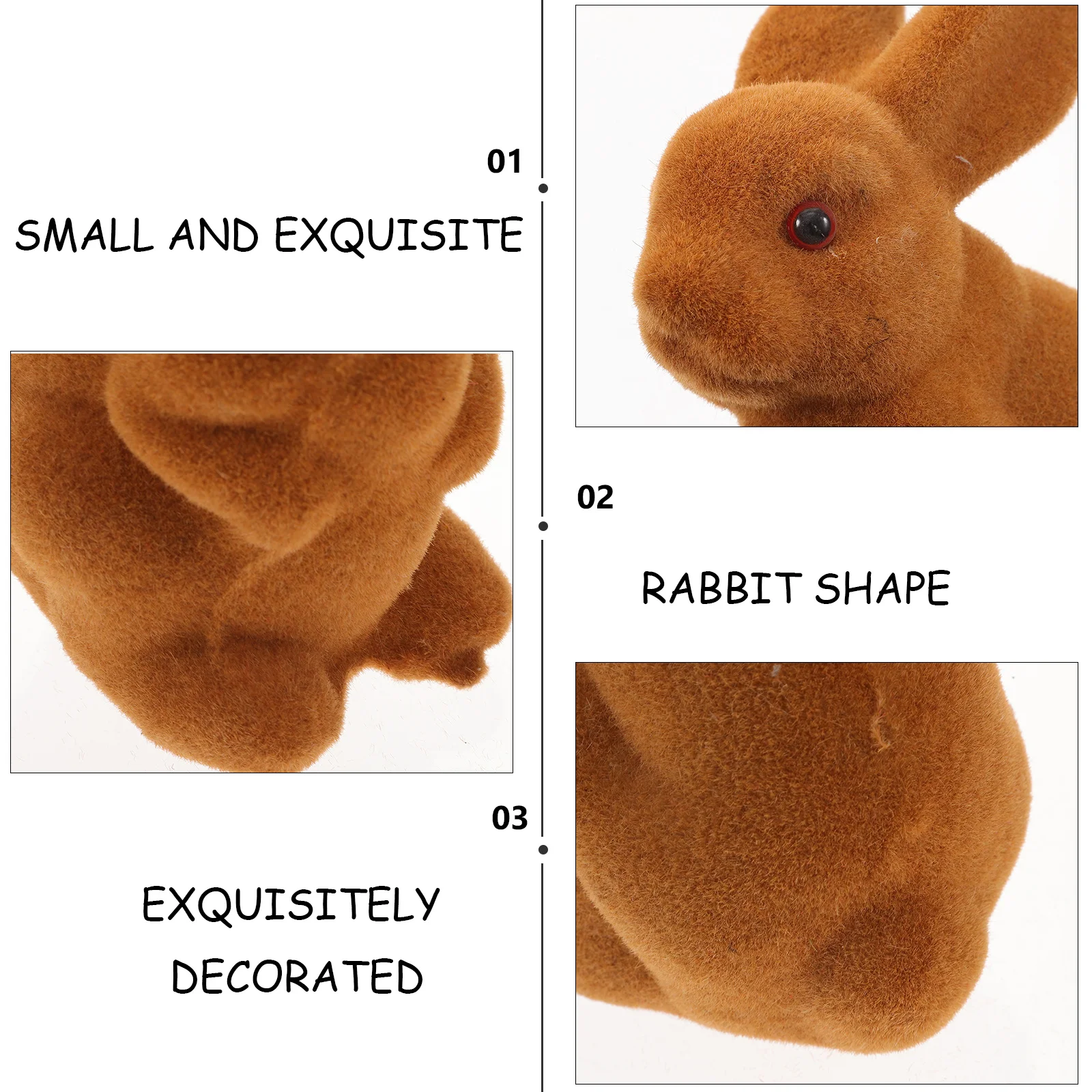 

Lovely Bunny Decor Simulated Rabbit Craft Creative Appearance Design Indoor Outdoor Layout Decoration Rabbit Decor