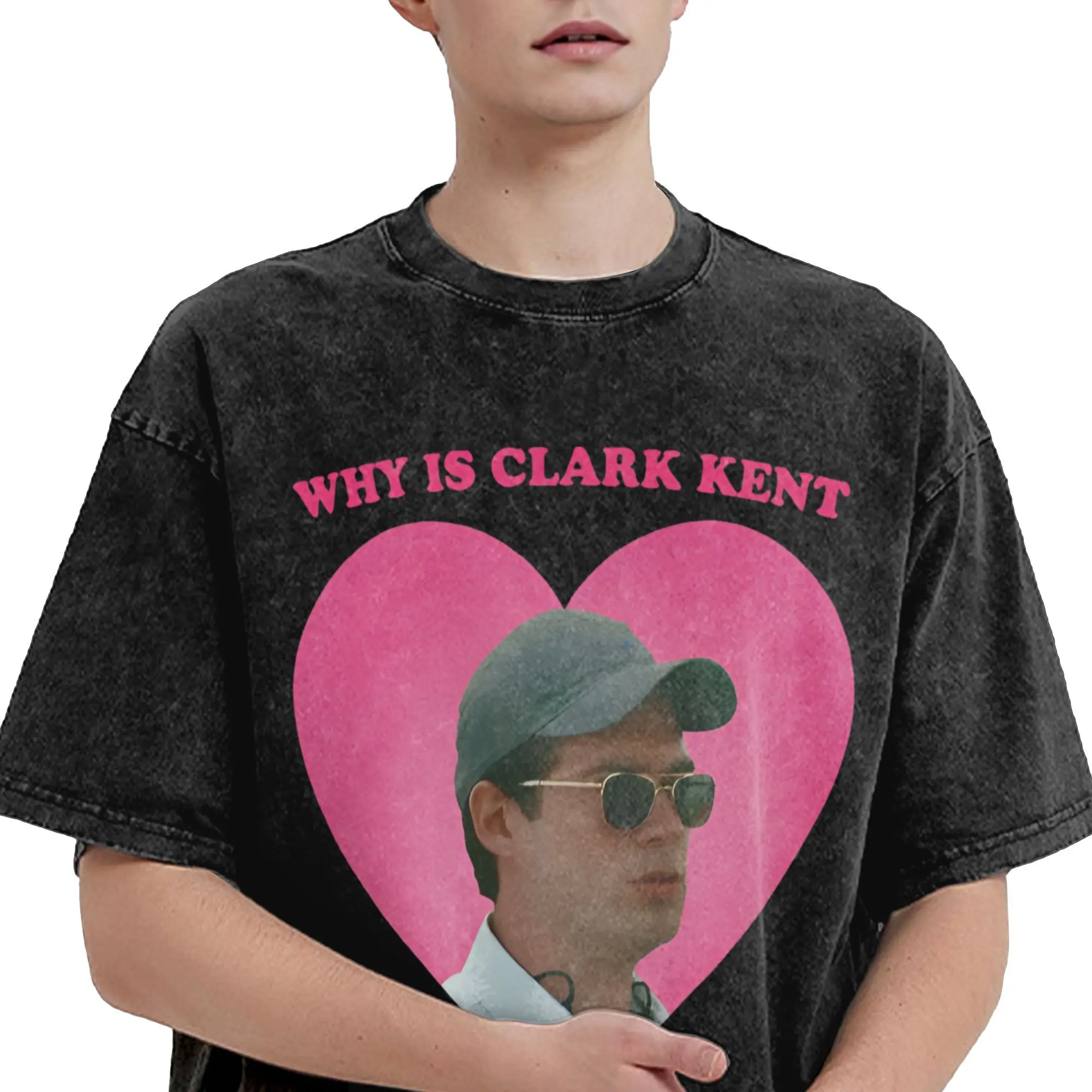 أحب صديقي ديفيد كورينسوي القلب غسلها تي شيرت رجالي الشارع نمط عادية تي شيرت الصيف فضفاض المتضخم القمم