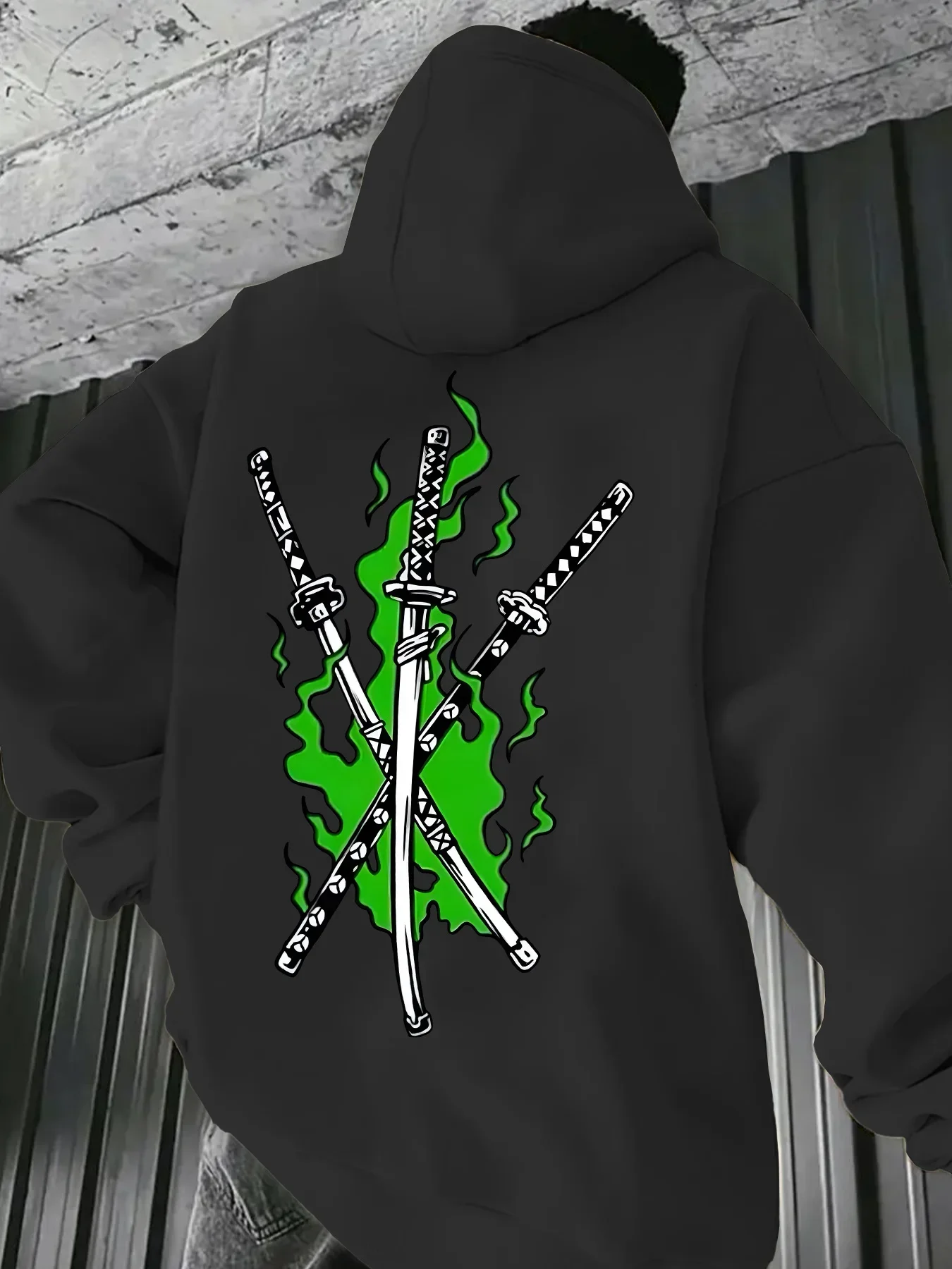 Samurai Hoodie Unisex Katana Sword AnimeJapan Zoro One Piece Flame Blade Ninja Vintage Trendy Oversized Casual Sport Sweatshirts