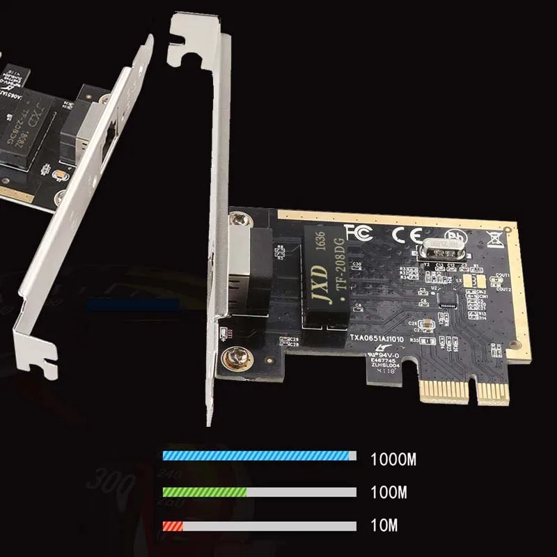 

RJ-45 LAN Adapter Lan Card RTL8111H chip Gigabit PCI-E Network Card Ethernet Game PCIE Card for Desktop network adapter 1000mbps