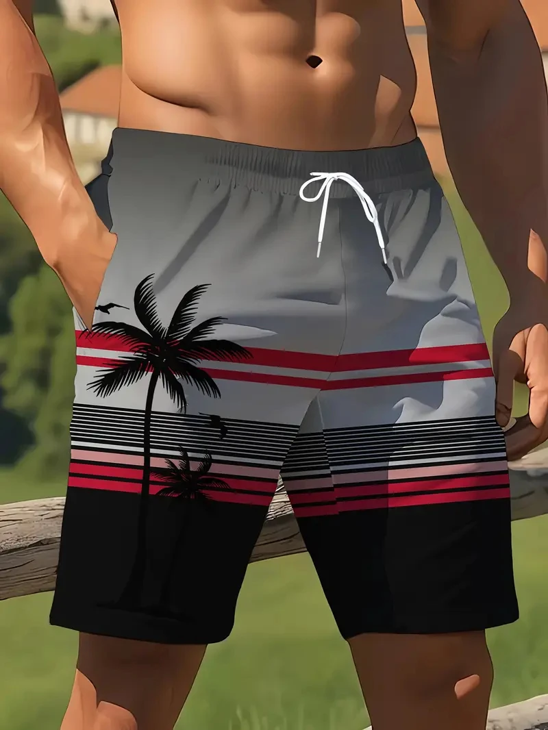 

Men Shorts 3D Printing Palm Pattern Beach Short Pants Causal Fashion Men Women Shorts Harajuku Plant Y2k Swimming Board Trunks