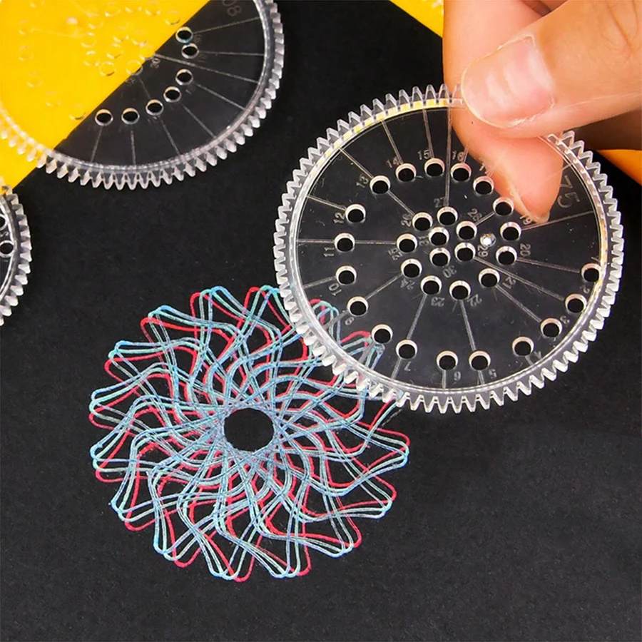 22pcs/set Multi Shaped Geometric Pattern Quick Drawing Ruler Convenient Rotating Drawing Ruler Handmade DIY Art Painting Tools