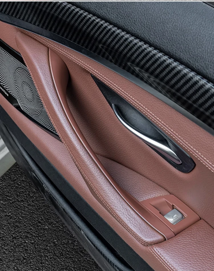 Für BMW 5er F10 2011-2017 LHD Carbon Faser Auto Tür Innen Griff Panel Trim Abdeckung Innen Schutz aufkleber Zubehör – Detail 14