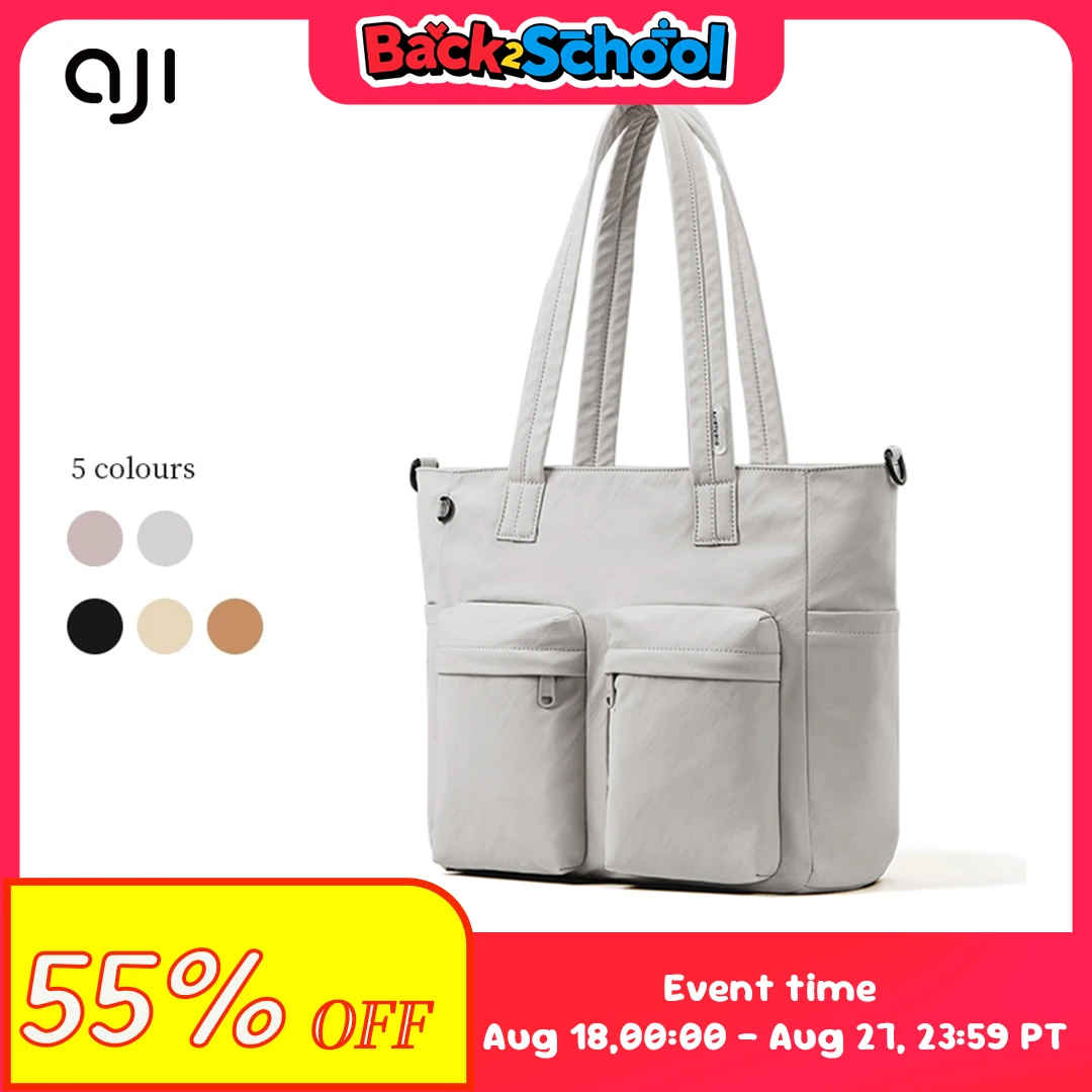 AJI Women Tote Bag Large Capacity Luxury Designer Crossbody Bag For Female Handbag Casual Student Shoulder Bag Lightweight Offic
