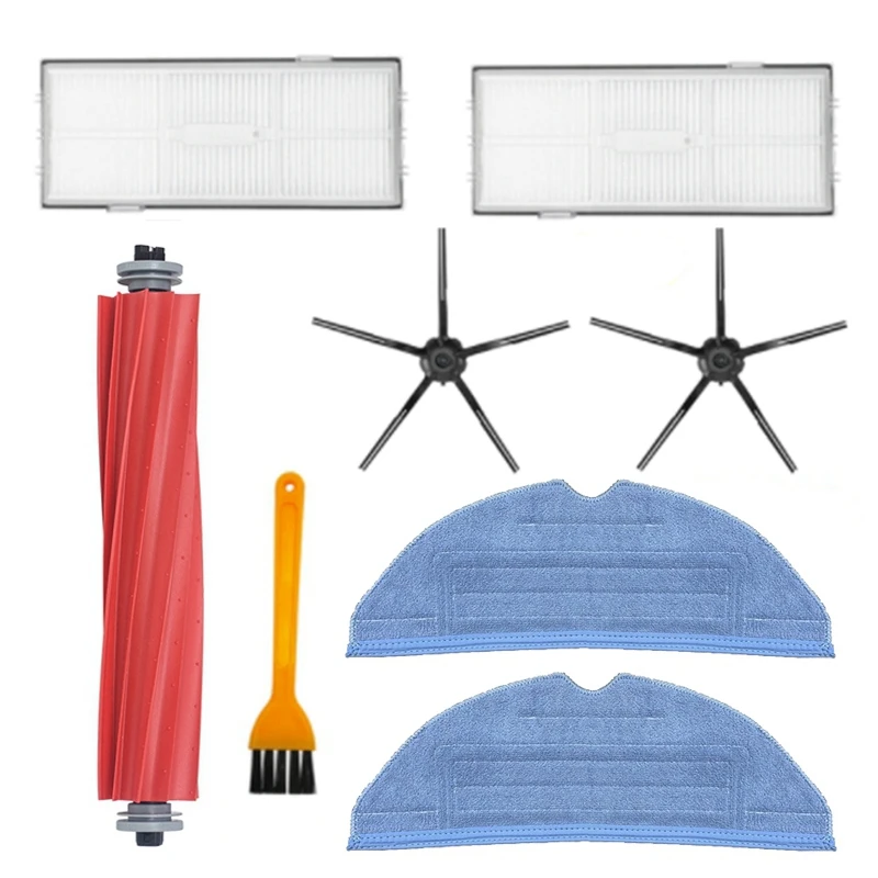 استبدال ممسحة خرقة فلتر هيبا ، فرشاة جانبية رئيسية ل شاومو روبوروك S7 ، T7S بلس مكنسة كهربائية ، ملحقات قطع غيار