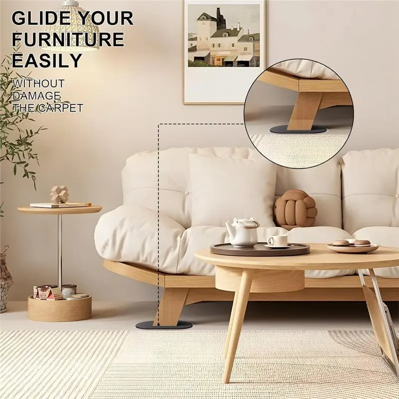 Reusable Sliders For Furniture On Carpet, 8PCS For Furniture Movers- 9-1/2" X 5-3/4" Design