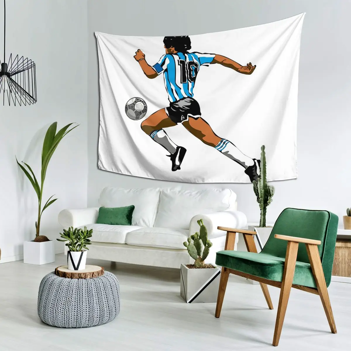 El Diego_41 Maradona الأرجنتين لكرة القدم نسيج الجدار الشنق الجمالية ديكور المنزل المفروشات لغرفة النوم