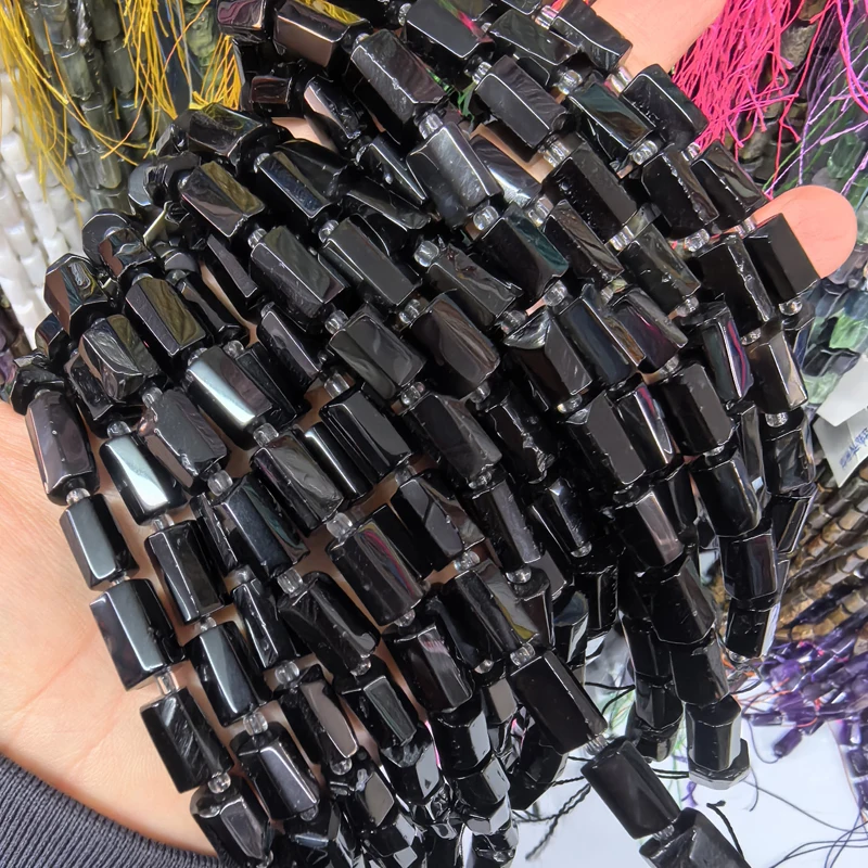 Natürliche Zylinder Stein Perle Bunte Weiße Jaspis Quarz Rohr Charms Perlen Für Schmuck Machen Diy Armbänder Halskette – Detail 31