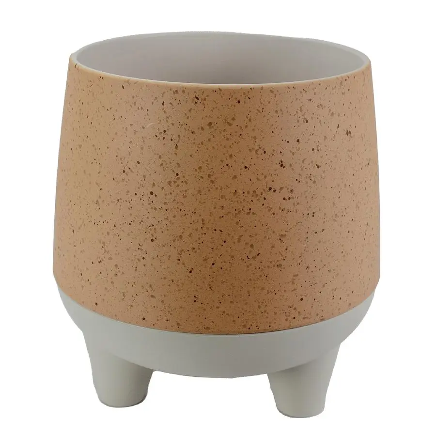 

Кашпо HC Companies Orion 10 дюймов с автополивом, легкий пластиковый горшок для растений для дома, для трав и цветов, цвет: матовая глина