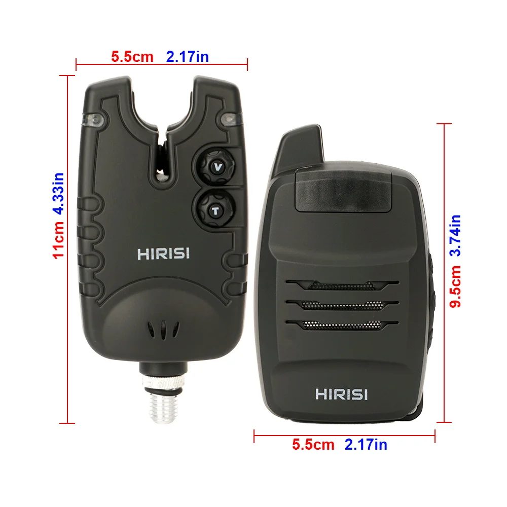 HIRISI SQA-6 Fishing Bite Alarms 6 Set Carp Fishing Alarm Kit LED Alarm Indicator Alert Receiver Fishing Swinger Set - view 2