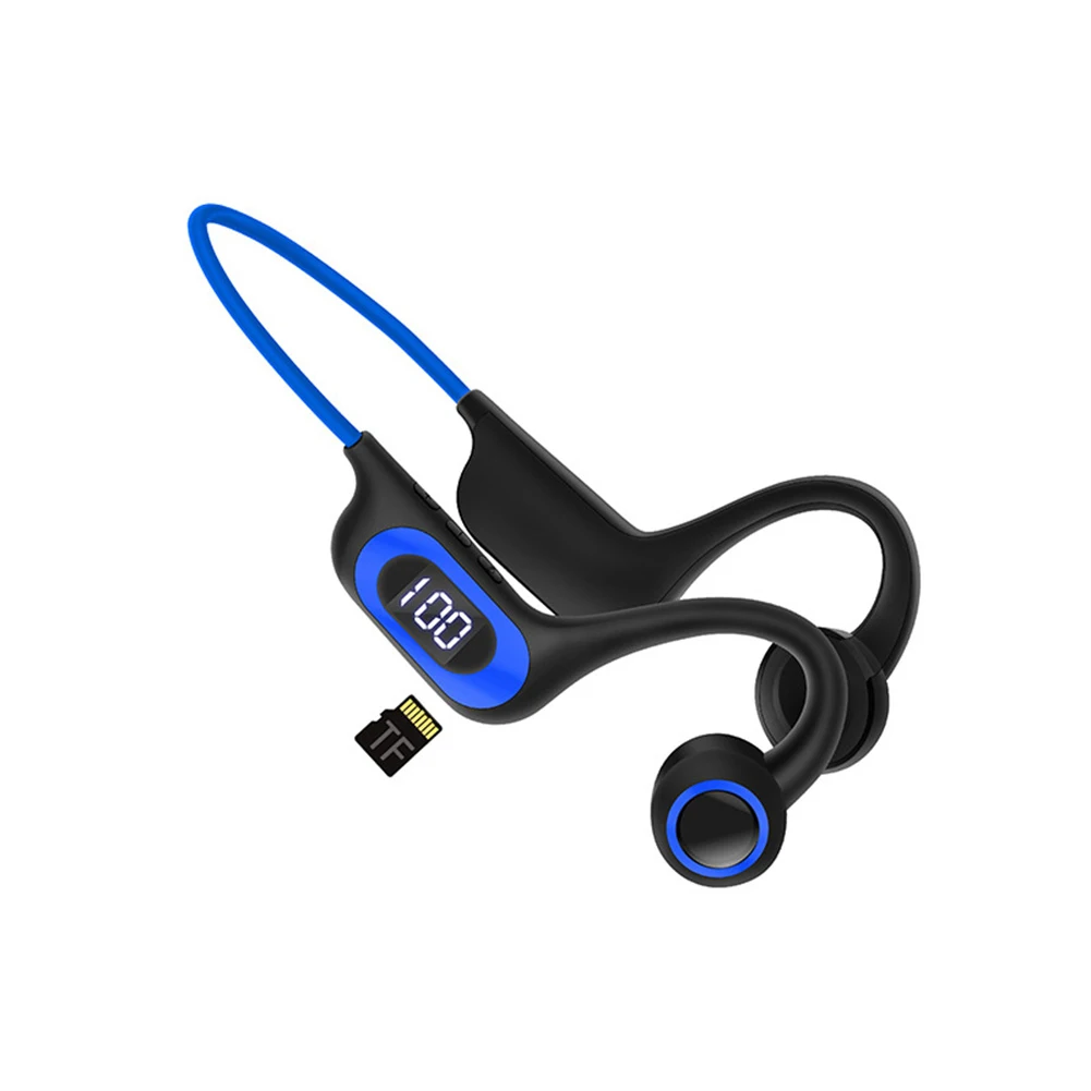 Bone Conduction Earphone Wireless Bluetooth 5.3 Headphone Outdoor Sport Earbud Headset With Mic For Android Ios Support SD Card