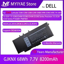 68Wh GJKNX Battery for Dell Latitude 5480 5580 5280 5288 5488 5490 E5280 E5288 E5480 E5580 Battery GD1JP 0GD1JP DY9NT 0DY9NT