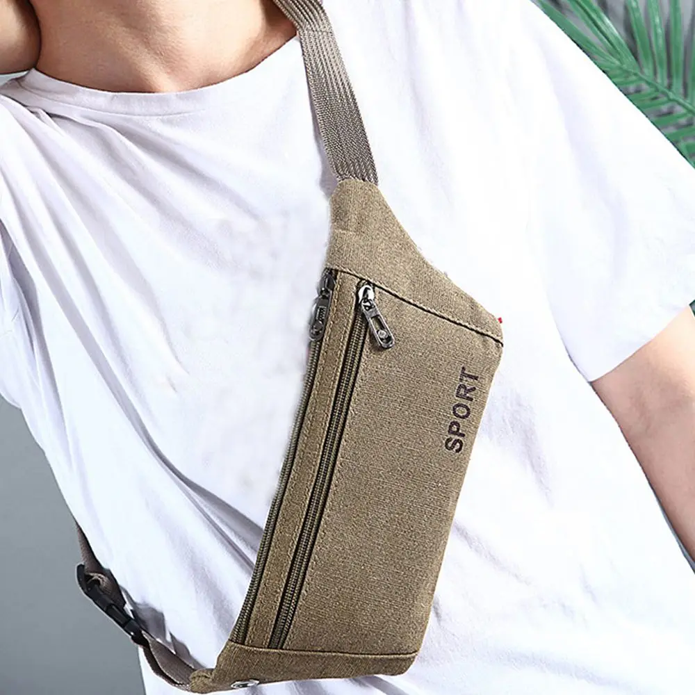 New Fashion Women/Men Waist Packs Multi-Pockets Fanny Pack Pouch Hip Purse Satchel Canvas Belt Bags Casual Wallet