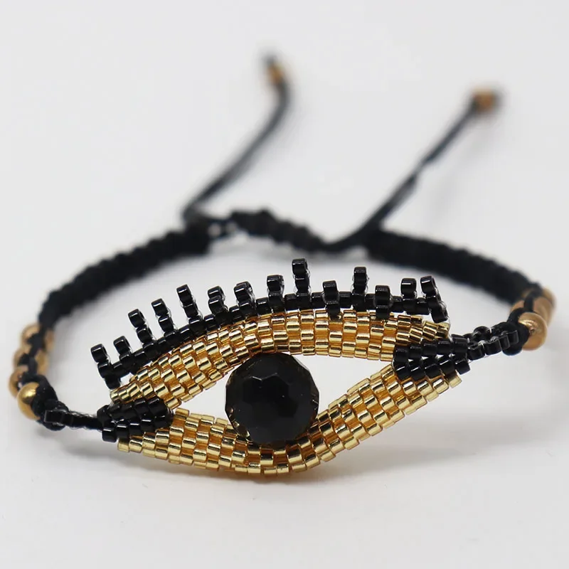 Rice bead bracelet Originality Devil's eye Geometry Bohemia Owl Hand knitting Design Adjustable Fashion Simple Beaded bracele