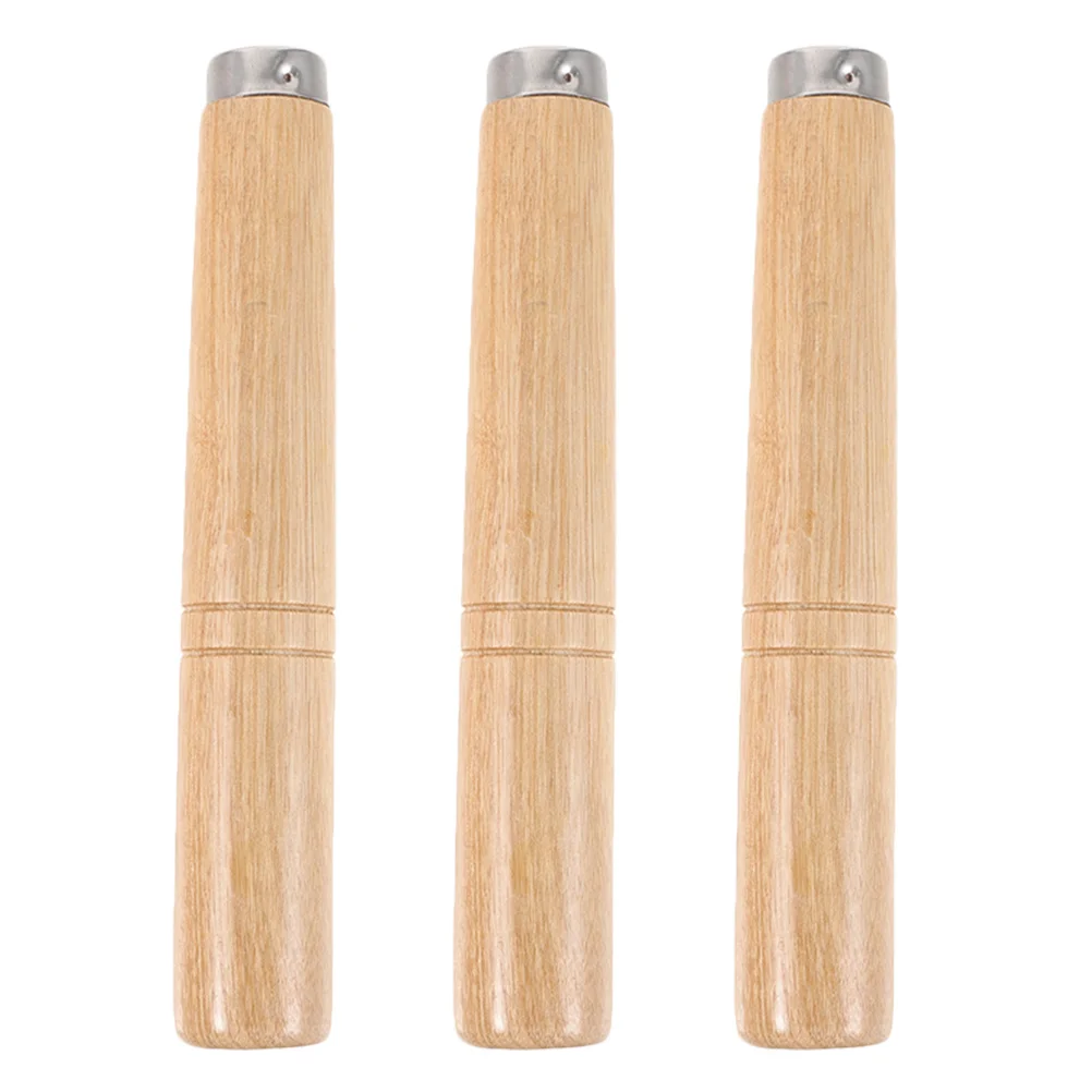 

3Pcs Solid Wood Handles Detachable Replacement Ergonomic Anti-Scald Frying Pan Spatula Grip Kitchen Utensils 6x45mm Hole