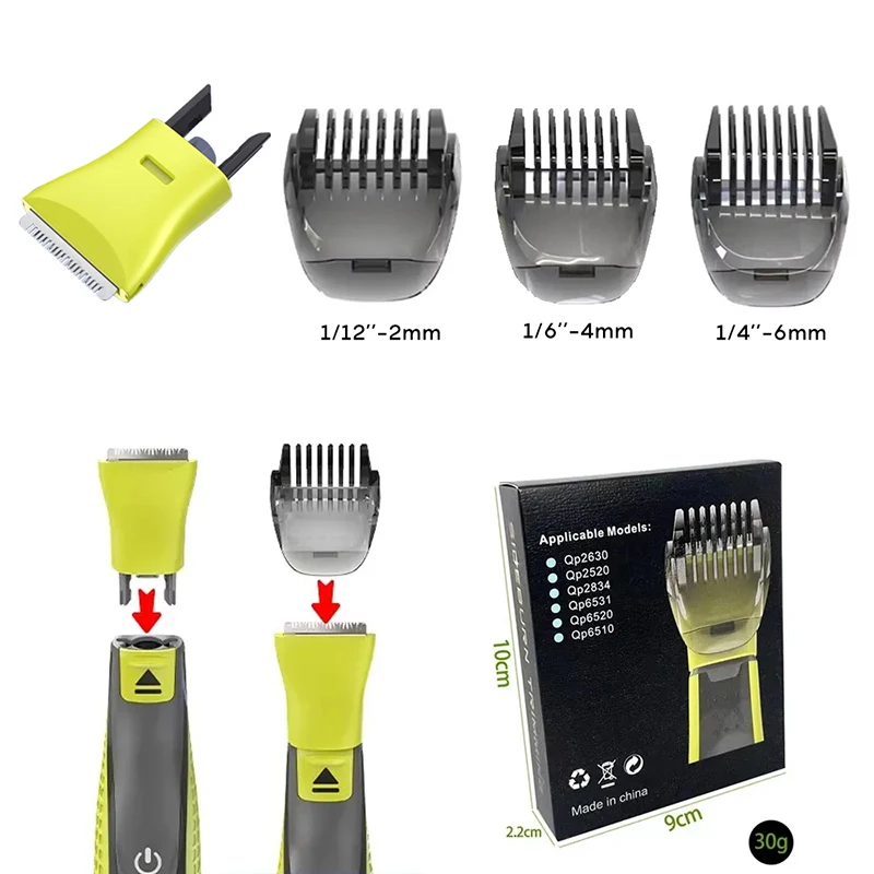 Austauschbarer Scherkopf für eine Klinge mit 3-Längen-Sicherheitskamm, OneBlade-Bartschneiderköpfe QP2630/QP2520/QP2834/QP6531/QP6520 – Detail 5