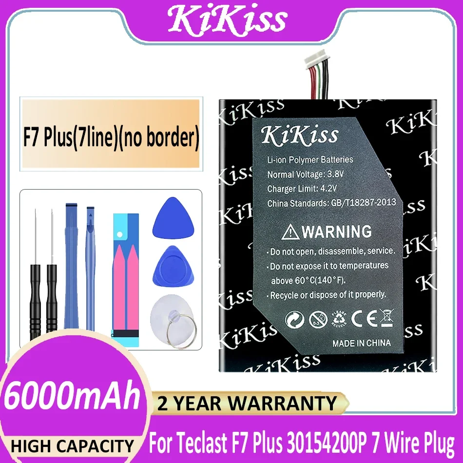 

Battery 6000mAh For Teclast F7 Plus 30154200P Utl-2778180-2S Utl-2978180-2S Utl-3078180-2S 7 Wire Plug With frame,7 Cables