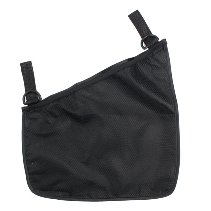 Bolsa de cochecito de bebé con gancho lateral, organizador de pañales, bolsa colgante lateral de malla, almacenamiento de cosas de bebé, paraguas, accesorios para cochecito