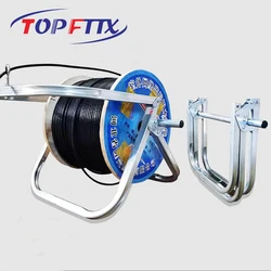 Galvanized Steel Portable Foldable Pay-Off Rack Artifact For FTTH Drop Cable Network Cable Cat6/Cat7 Convenient