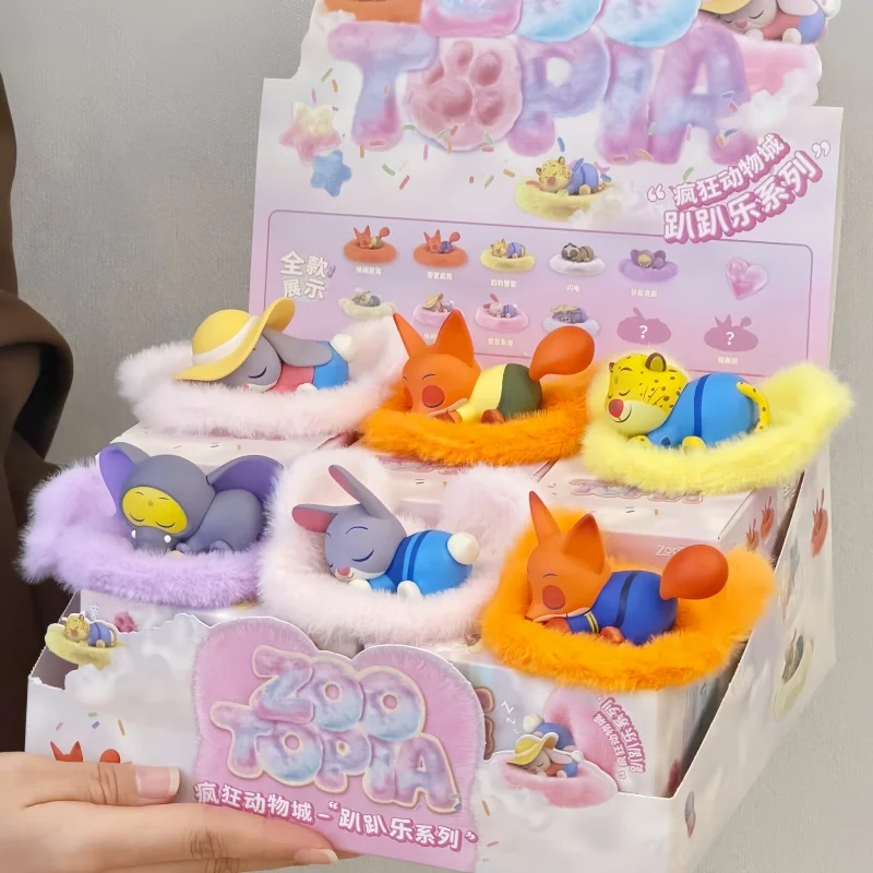 

Новая оригинальная серия Zootopia Lying Down слепая коробка Zootopia аниме фигурки Mystery Box Judy Hopps Nick Wilde Chief Bogo подарочная игрушка