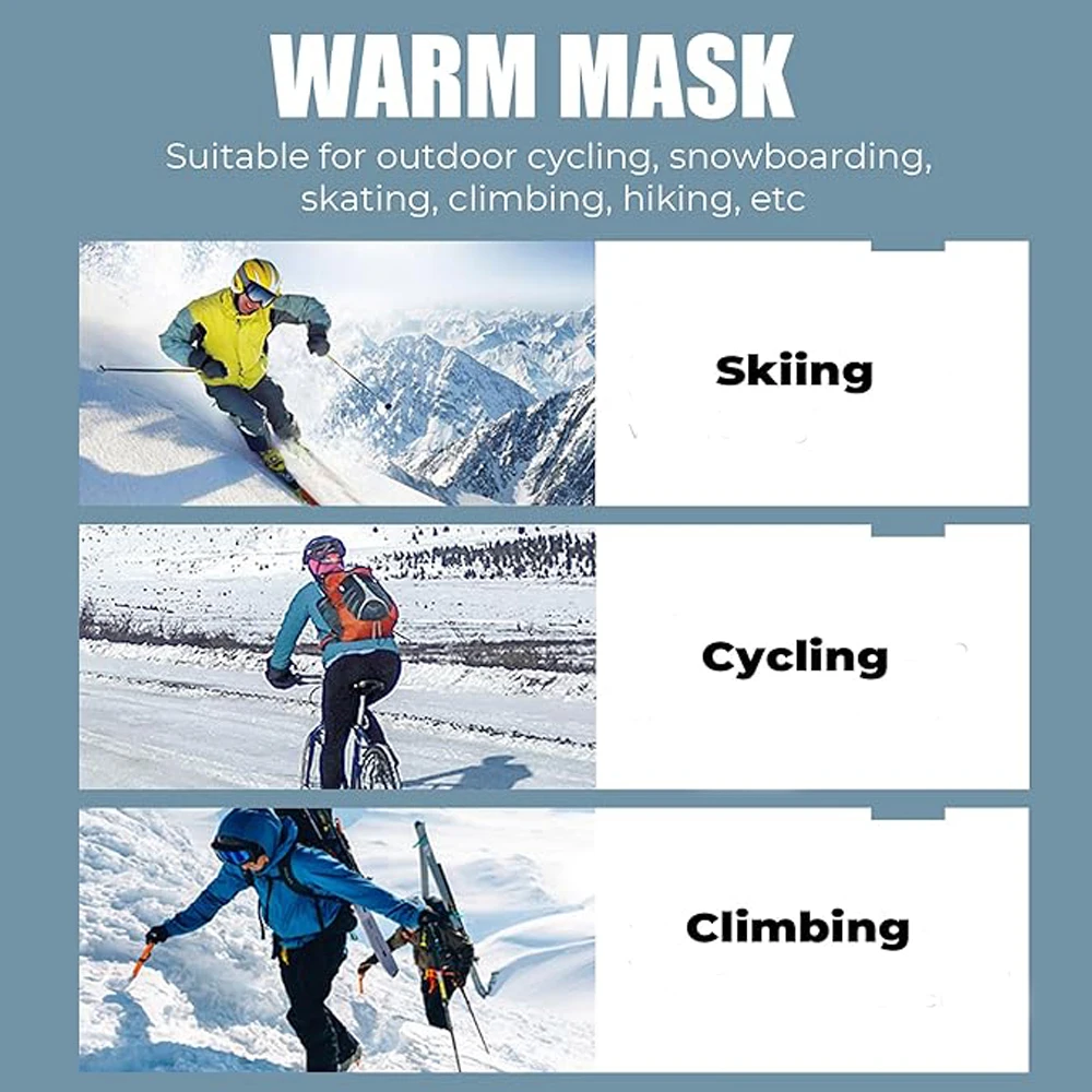 Winter Men's Outdoor Warm Balaclava Hat, Made of High Elasticity and Breathable Fabric, Suitable for Outdoor Skiing,Running