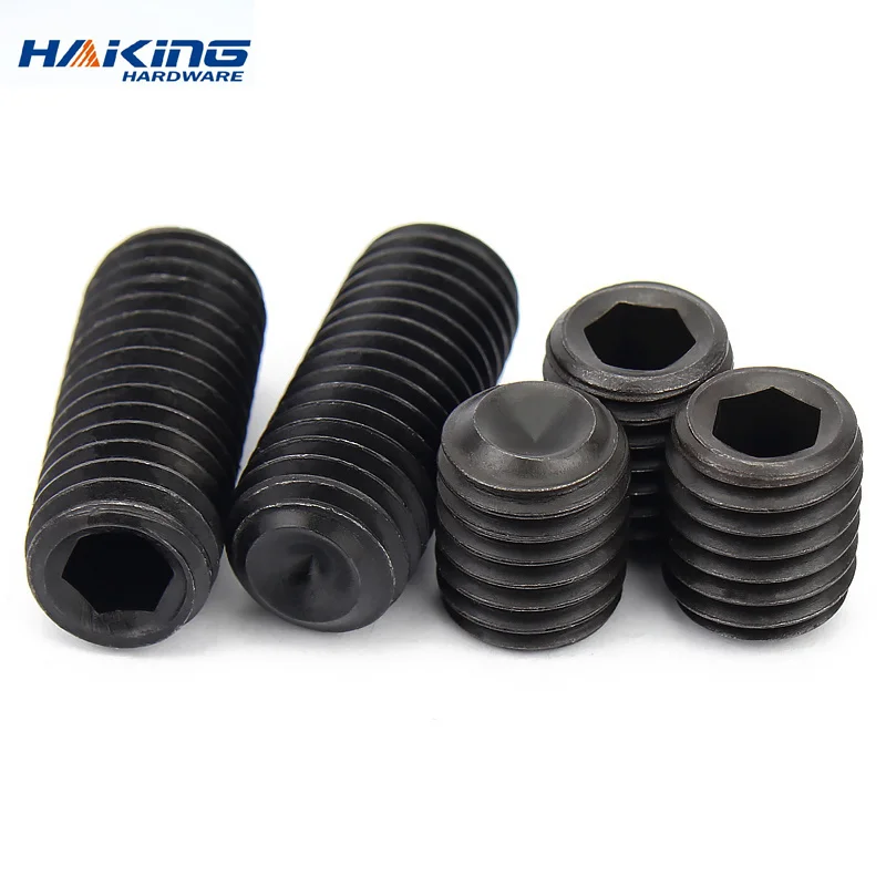 10-50PCS M2 M2.5 M3 M4 M5 M6 M8 DIN916 Stainless steel 304 grade 12.9 Alloy steel Hex Socket Set Screws Grub Screw