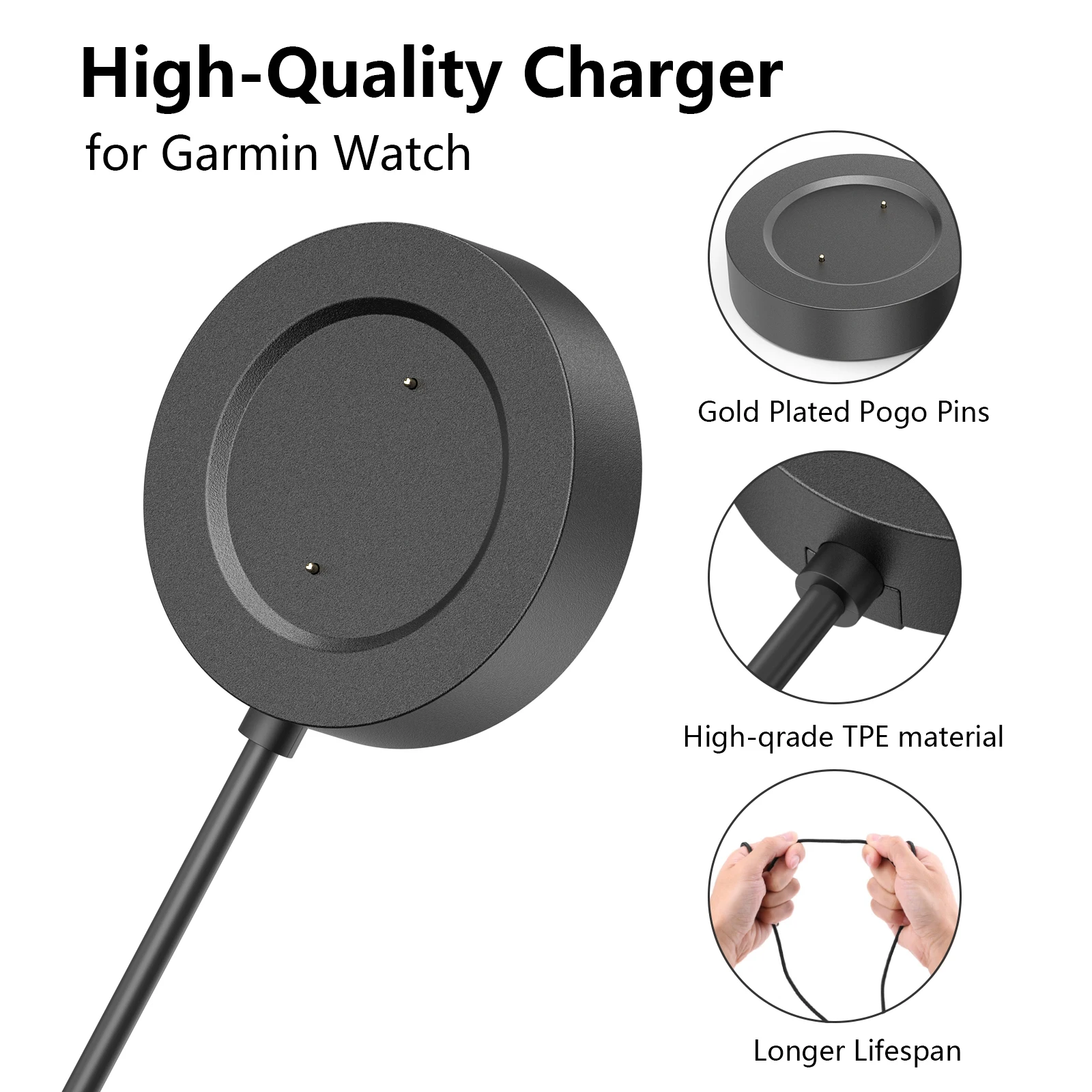 100cm USB Fast Charging Cable Cord Wire for Xiaomi Mi Watch/S1 Active/Color 2/Sport Smartwatch Dock Charger Adapter Accessories