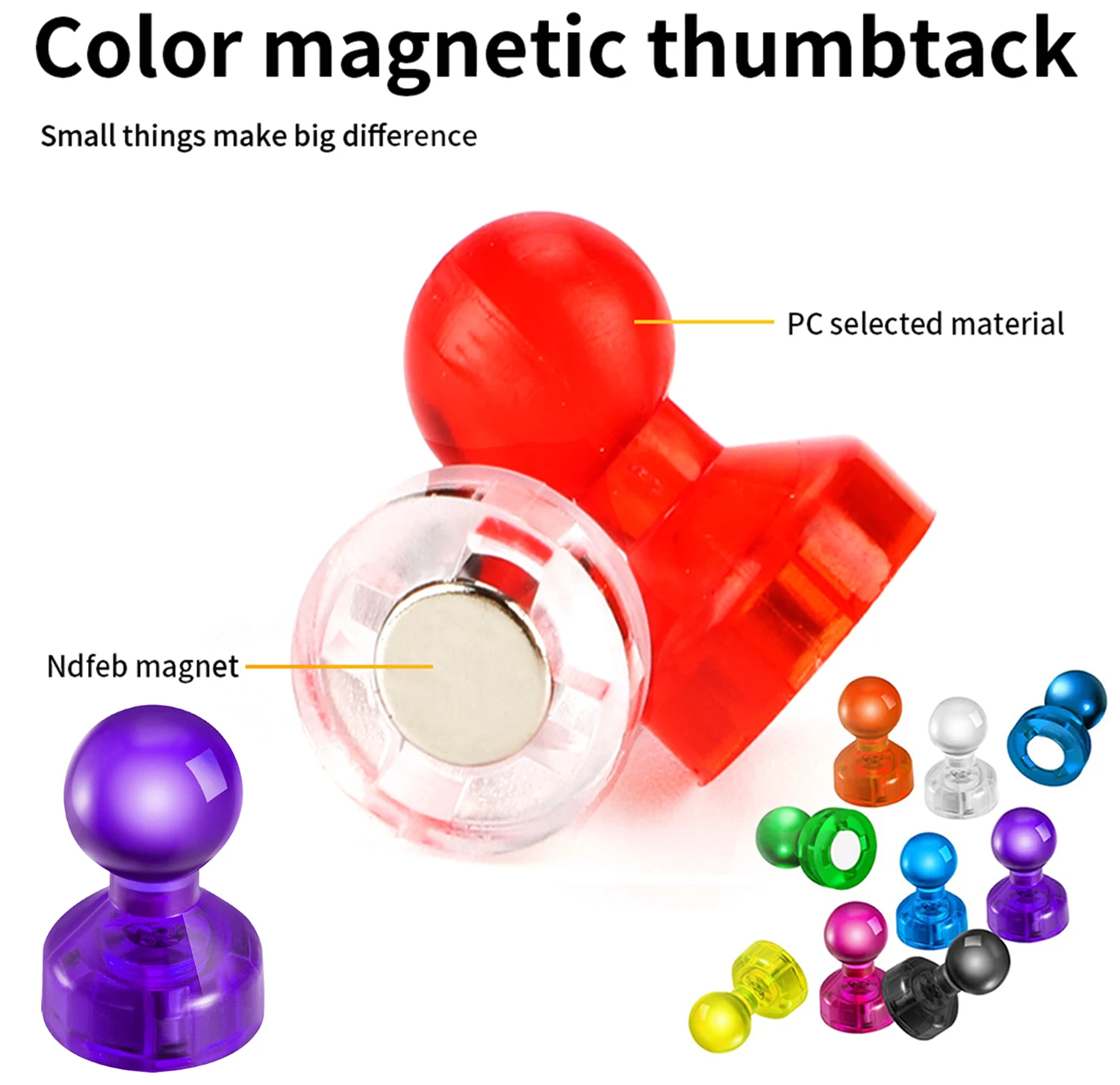 Magnet Pushpin Office Pushpin Strong Magnet Cone Magnet Super Magnet Refrigerator Sticker Magnetic Pushpin مغانط