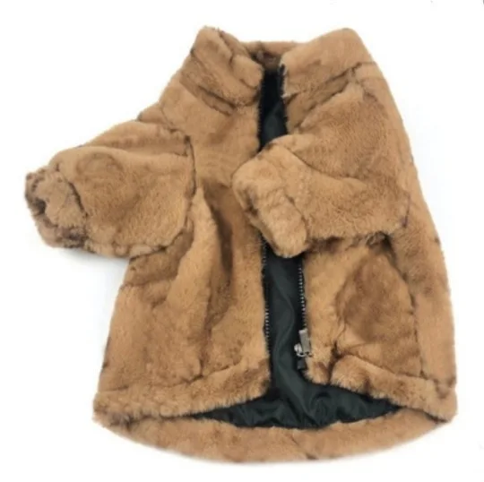 

Dog Apparel Designer Dog Clothes Fur Coat Classic Dogs Jacket Teddy Bichon Bulldog Schnauzer Outerwears Clothing Pet Supplies