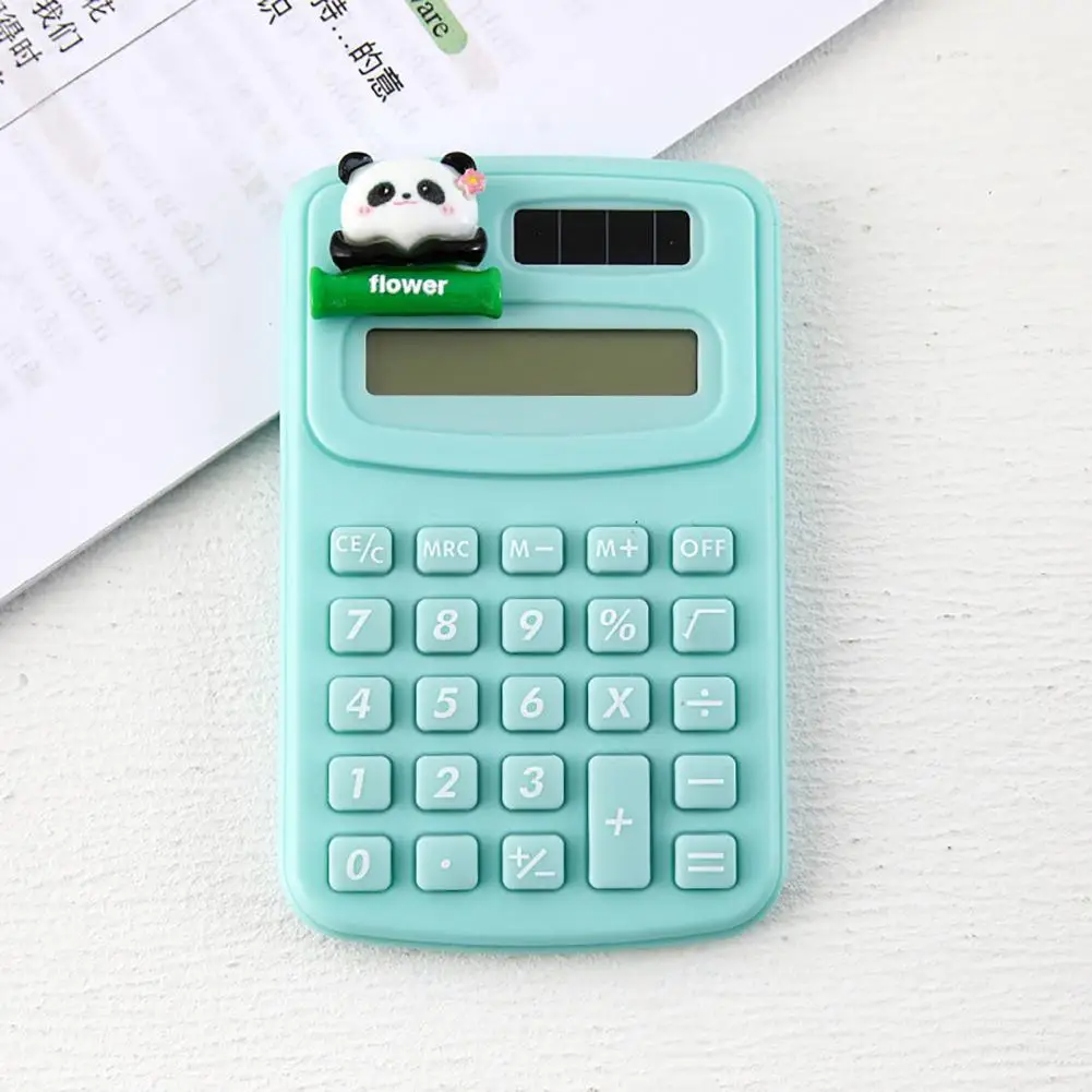 Panda Design Calculator Cartoon Panda Calculator Mini Portable Panda Calculator with Cute Design Plastic Rubber for Office