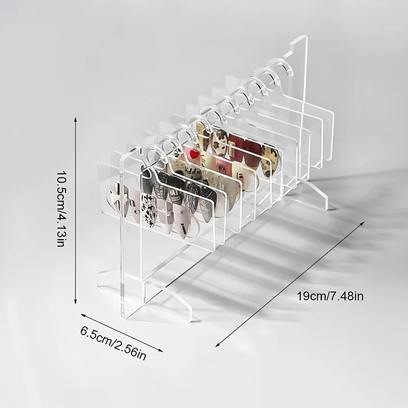 Ins Transparant Acryl Haak Stijl Nail Art Display Rek Bord Gel Kleur Werkt Voorbeeld Tentoonstellingsgereedschap