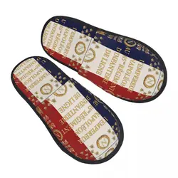 Custom Napoleonic French 85th Regimental Flag REMASTERED Memory Foam Slippers Women Soft Warm House Slippers