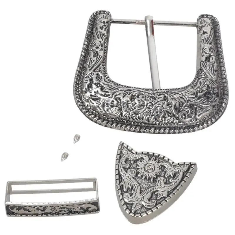 

39BB 3 шт./компл., пряжка для ремня в западном стиле, ковбойская пряжка, антикварная замена пояса, ремонтный аксессуар для и