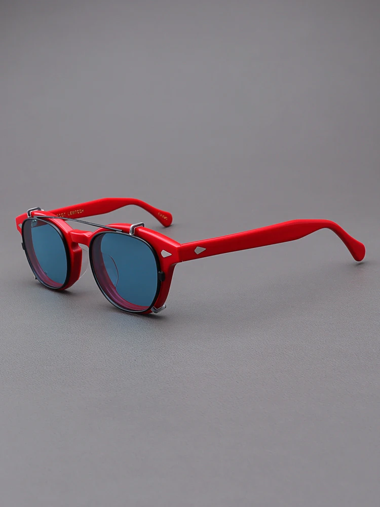 moscot-lemtosh-unisex-blue-sunglasses-red-frame-dual-layer-integrated-oval-eyeglasses-women's-style-with-clip-spring-2026