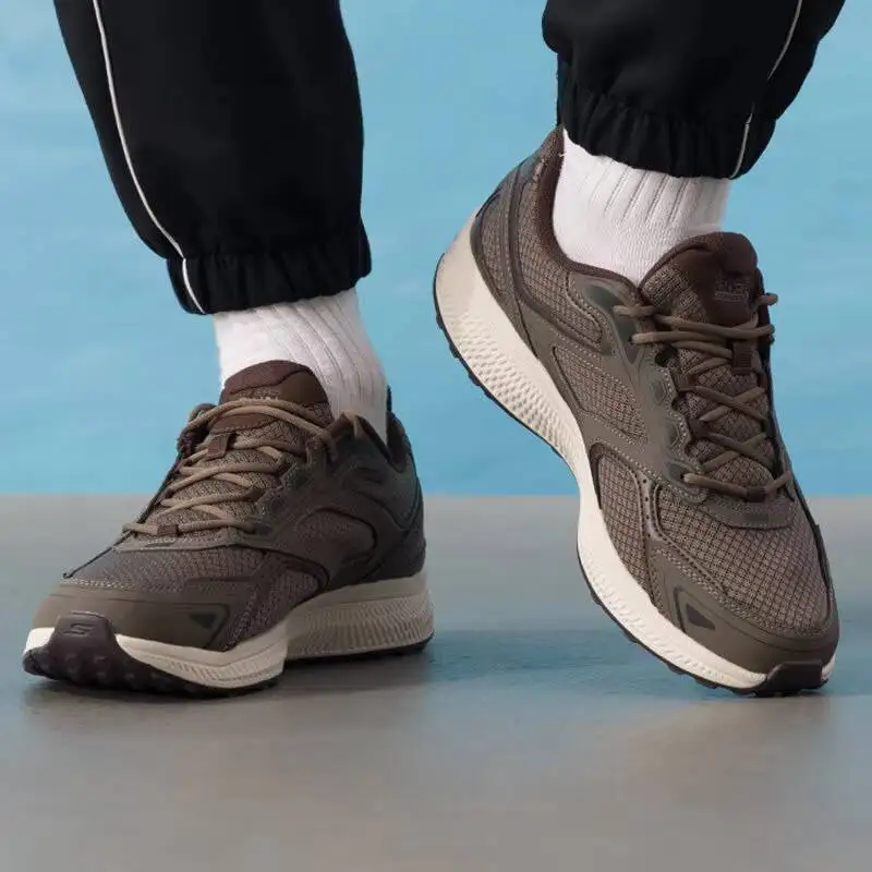 ALL SEASONS Skechers Mens  New Brown Breathable Mesh Running Shoes Comfortable Sport Sneakers 220034-BRN