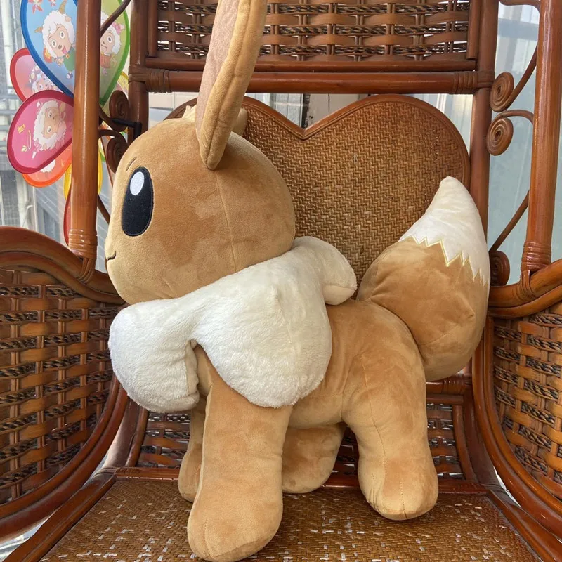 Original Pokemon Eevee Giant Plush Toy Soft Stuffed Pillow Doll 50cm High Quality Birthday Gift For Children