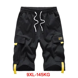 summer Men cargo shorts patchwork skateboard pockets shorts high street plus size big 6XL 7XL 8XL 9XL safari style cotton shorts