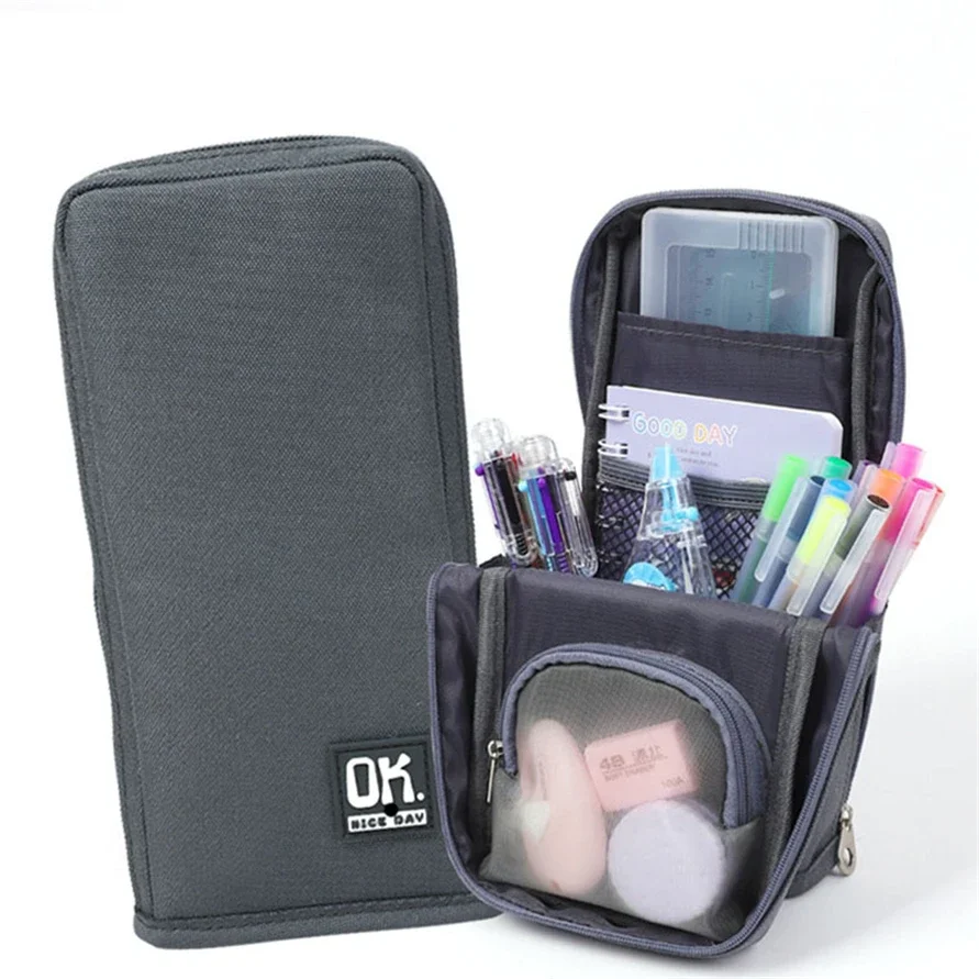 Estojo de lápis trousse scolaire sacos para meninos material escolar em pé grande caneta casos piornik bonito estojo escolar estuches escolares
