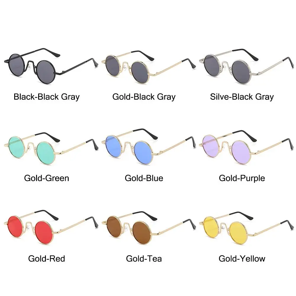 AliExpress Small Round Sunglasses for Women & Men Circle Retro Shades Metal Hippie Sun Glasses UV400 Protection Punk Eyewear