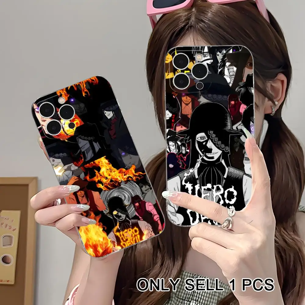 

Anime Fire Joker Phone Case for iPhone 17 16 15 14 13 12 11 X XR XS Air Pro Max Plus Mini Soft TPU Clear Cover