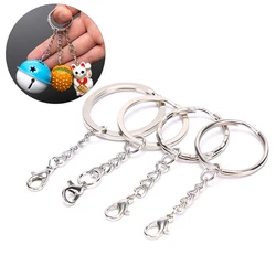 10Pcs/Set Lobster Clasp Key Ring Round Split Keychain Clasps Connector Hook For DIY Jewelry Making Finding Key Chain Accessor