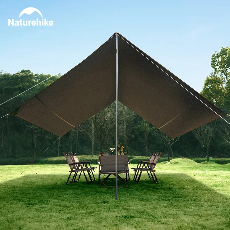 Naturehike Outdoor Camping Sun Shelter UV Waterproof PU18000 Picnic Tarp Large Space Sunshade Protective Black Coating Canopy