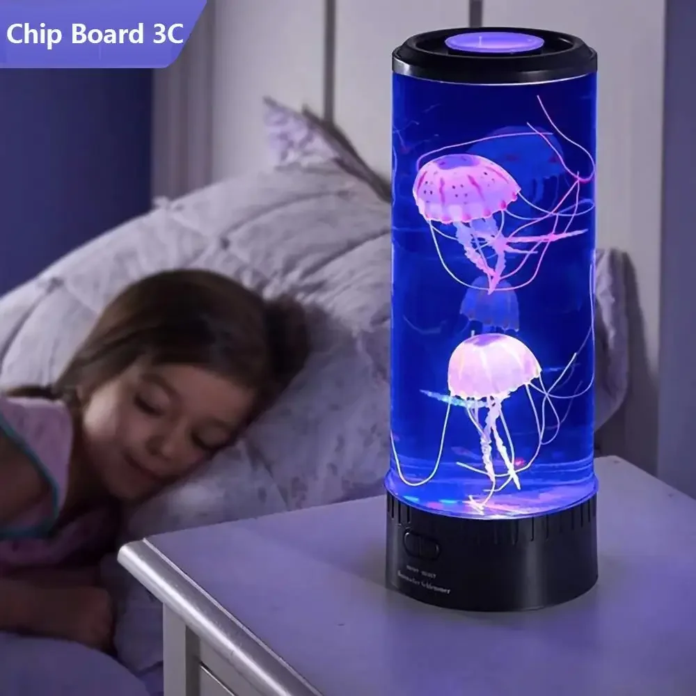 Color Changing Jellyfish Lamp Usb/Battery Powered Table Night Light Children\'S Gift Home Bedroom Decor Boys Girls Birthday Gifts