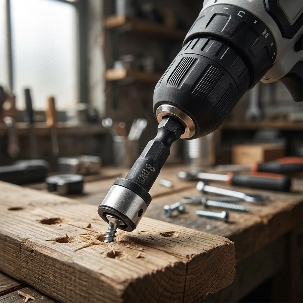 Nut Driver Tool for Hex Socket Adapter Steel Construction Ball Sleeve Design Hex Socket Nut Driver Set For Socket Wrench