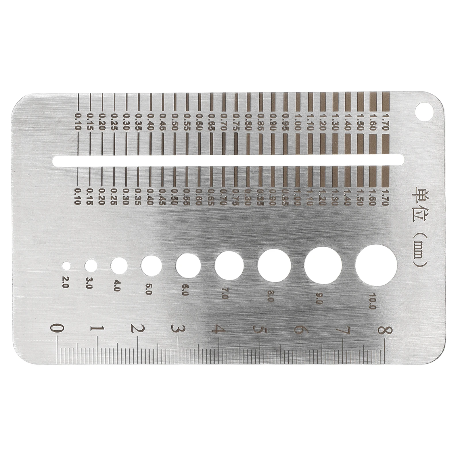 

Stainless Steel Hole Inspection Tool 0 1-1 7mm Drill Ruler Gaps Measuring Tools Feeler Gauge Set Thickness Gauges For Gap Width