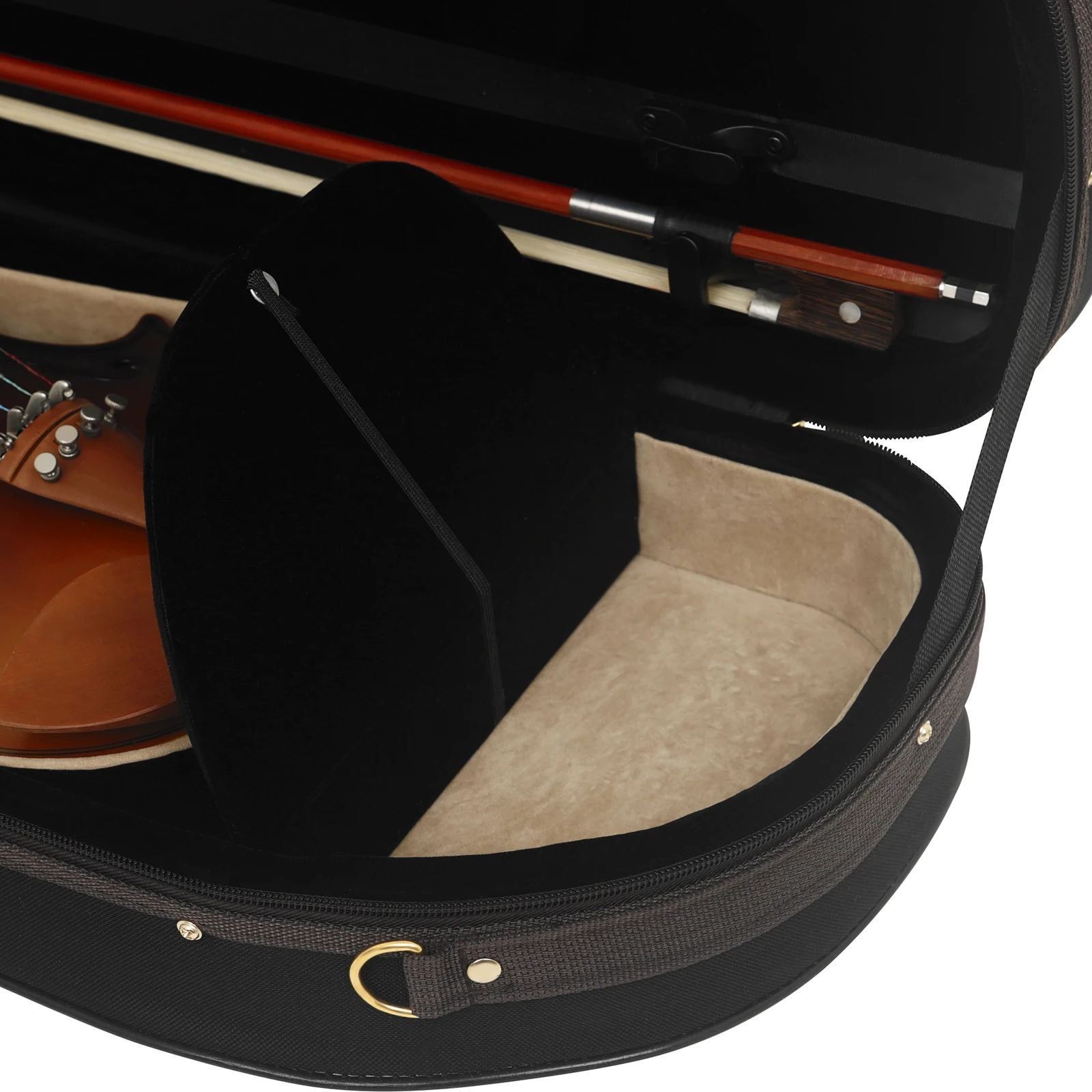 4/4 Violinkoffer, leichte Oxford-Geigenbox mit integriertem Hygrometer, Schultergurt, Saiteninstrument, Violinschutz – Detail 8