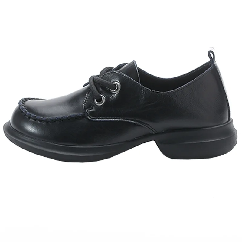 Xiuteng High Quality Retro Fancy Pattern Genuine Leather Round Toe Slip On Flat Shoes Soft Sole Sports Shoes Woman Flats