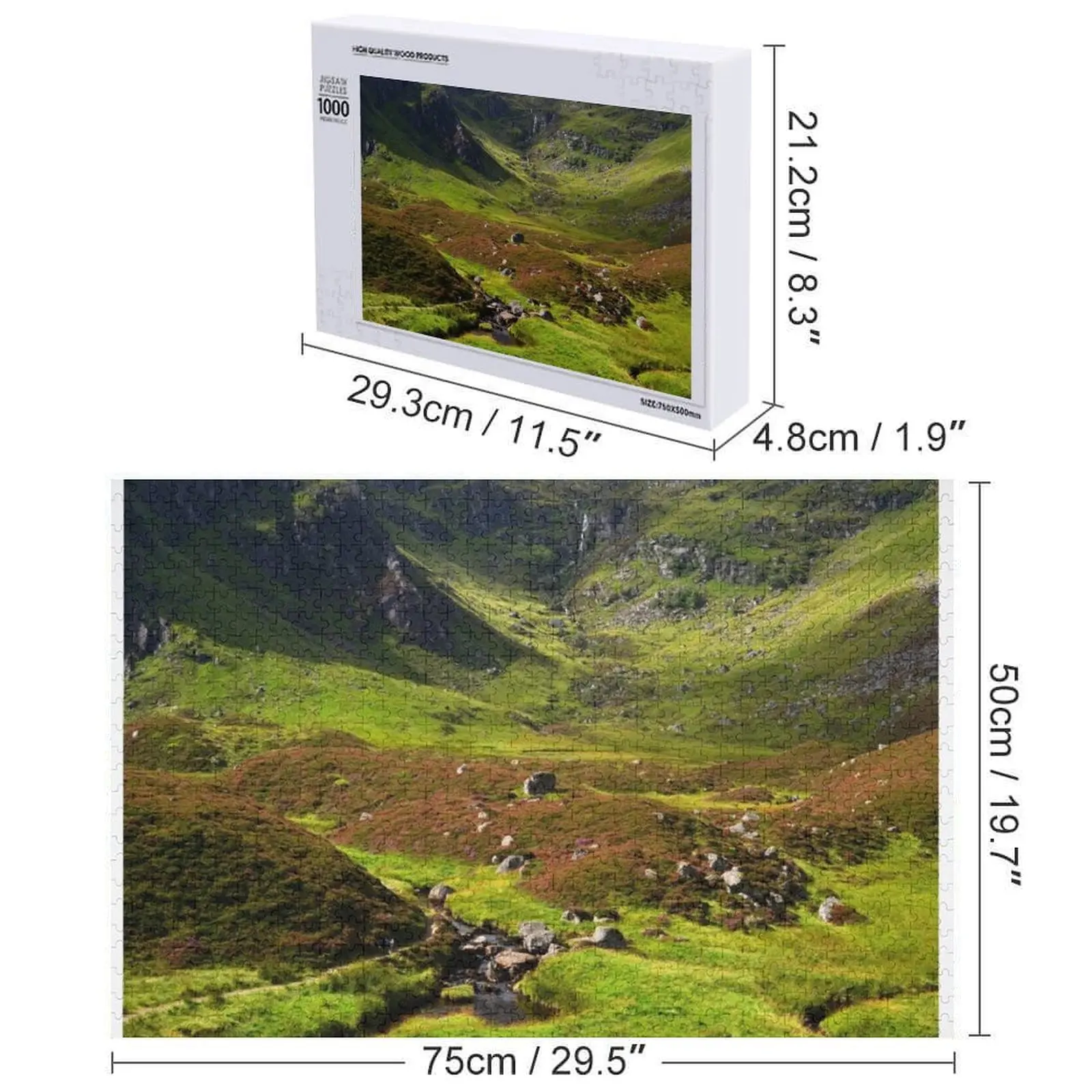 Tarifa de Corrie, rompecabezas de Glen Clova, rompecabezas con nombre de madera, rompecabezas con foto personalizada
