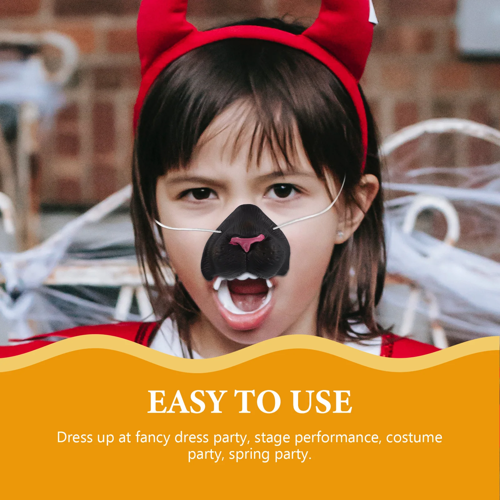 

Realistic Leopard Nose Prop For Halloween Cosplay Accessory Simulation Vinyl Compact Portable Fake Nose Carnival